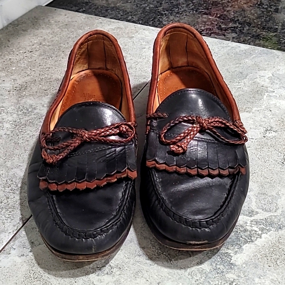 Allen Edmonds Mens 12 Eee Woodstock Kiltie Black & Brown